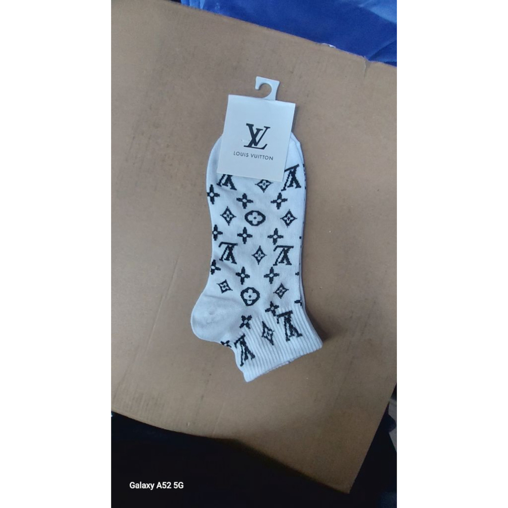 5 piece Monogram Unisex Ankle Socks women's 7-10 - Picture 4 of 7